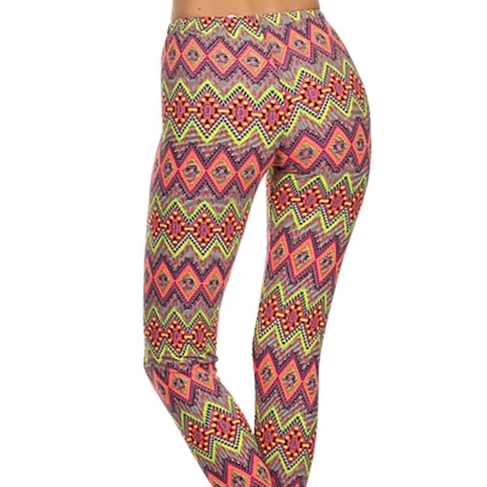 ALWAYS Buttery Soft Geometric Print Leggings Multicolor OS (0–6) Stretch NWT - Picture 3 of 7